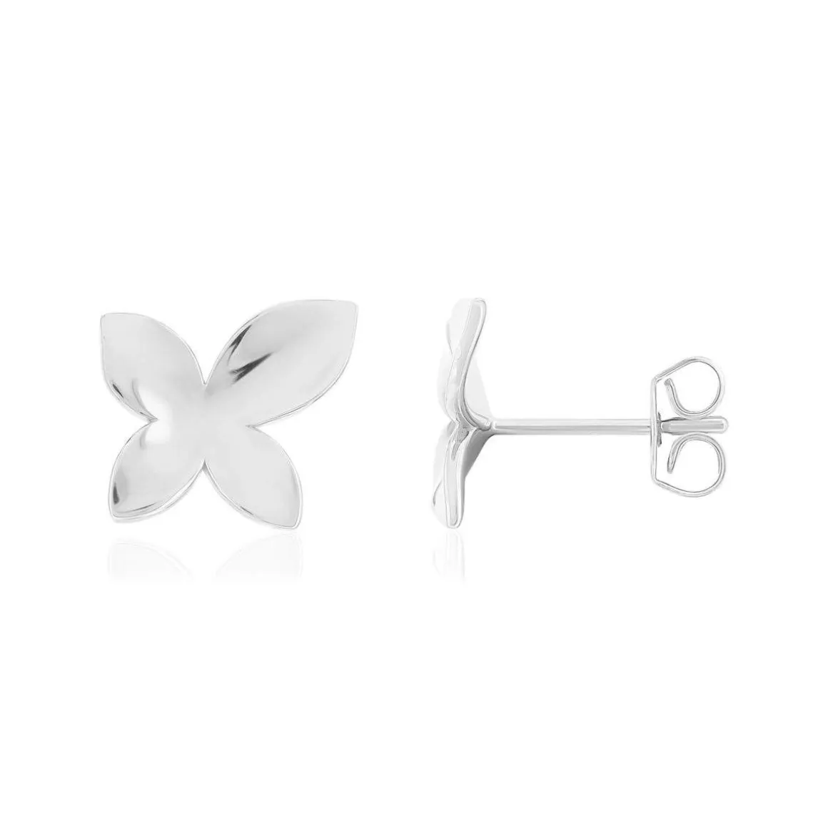 Boucles d'oreilles argent 925 motif fleur