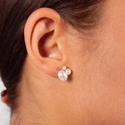 Boucles d'oreilles argent 925 perles de culture de Chine