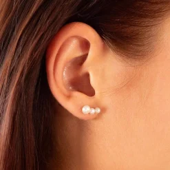 Boucles d'oreilles argent 925 perles de culture de Chine