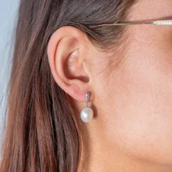 Boucles d'oreilles argent 925 perles d'eau douce