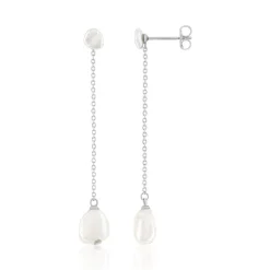 Boucles d'oreilles argent 925 perles d'eau douce