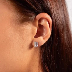 Boucles d'oreilles argent 925 pierres imitation et zirconias