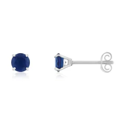 Boucles d'oreilles argent 925 pierres synthétiques bleues