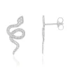 Boucles d'oreilles argent 925 serpents zirconias