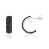 Boucles d'oreilles argent 925 spinelles noirs