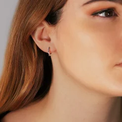 Boucles d'oreilles argent 925 spinelles noirs
