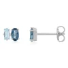 Boucles d'oreilles argent 925 topazes traitées
