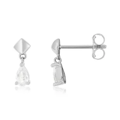Boucles d'oreilles argent zirconias