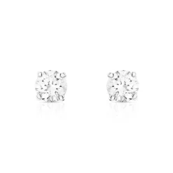 Boucles d'oreilles argent 925 2 zirconias