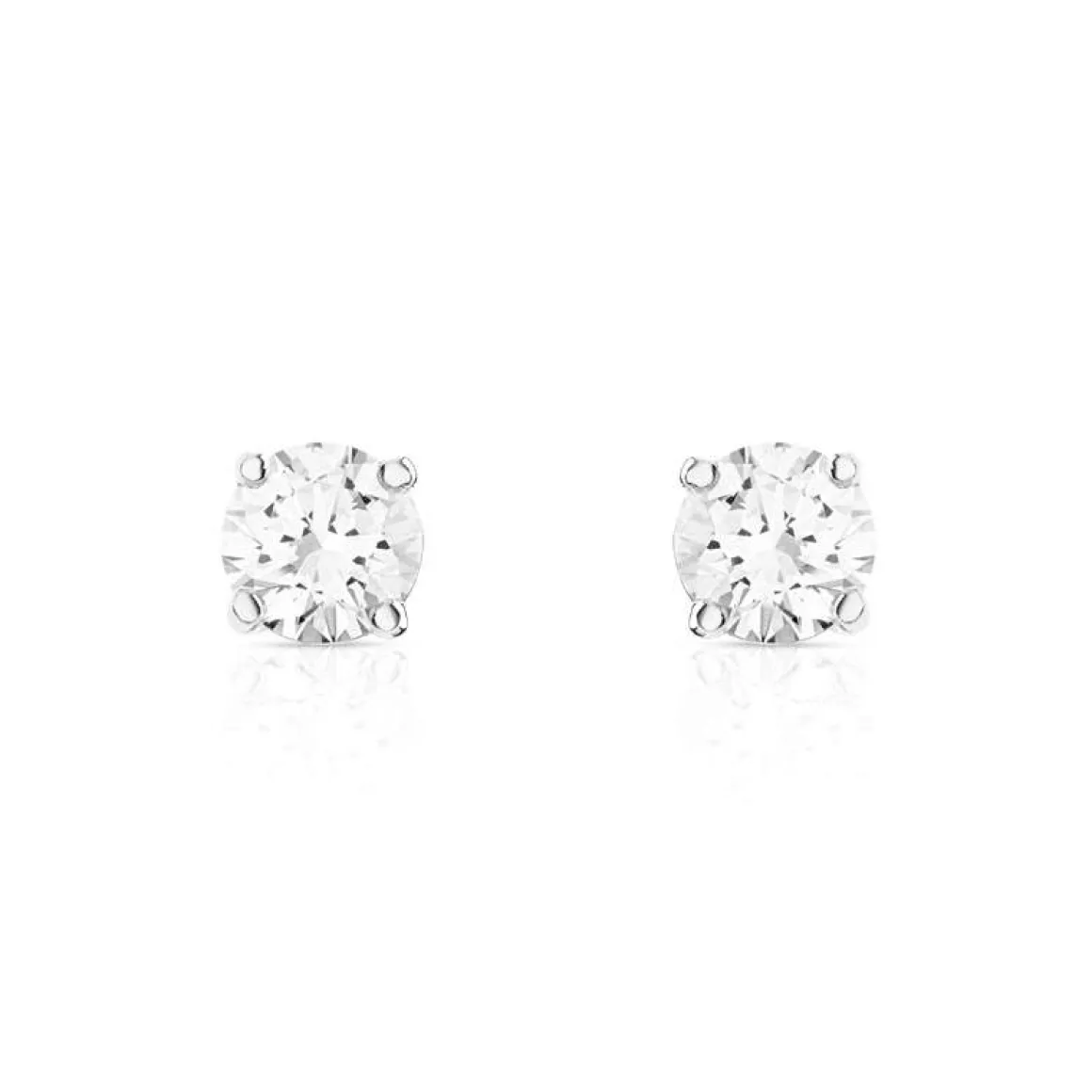 Boucles d'oreilles argent 925 2 zirconias