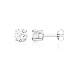 Boucles d'oreilles argent 925 2 zirconias