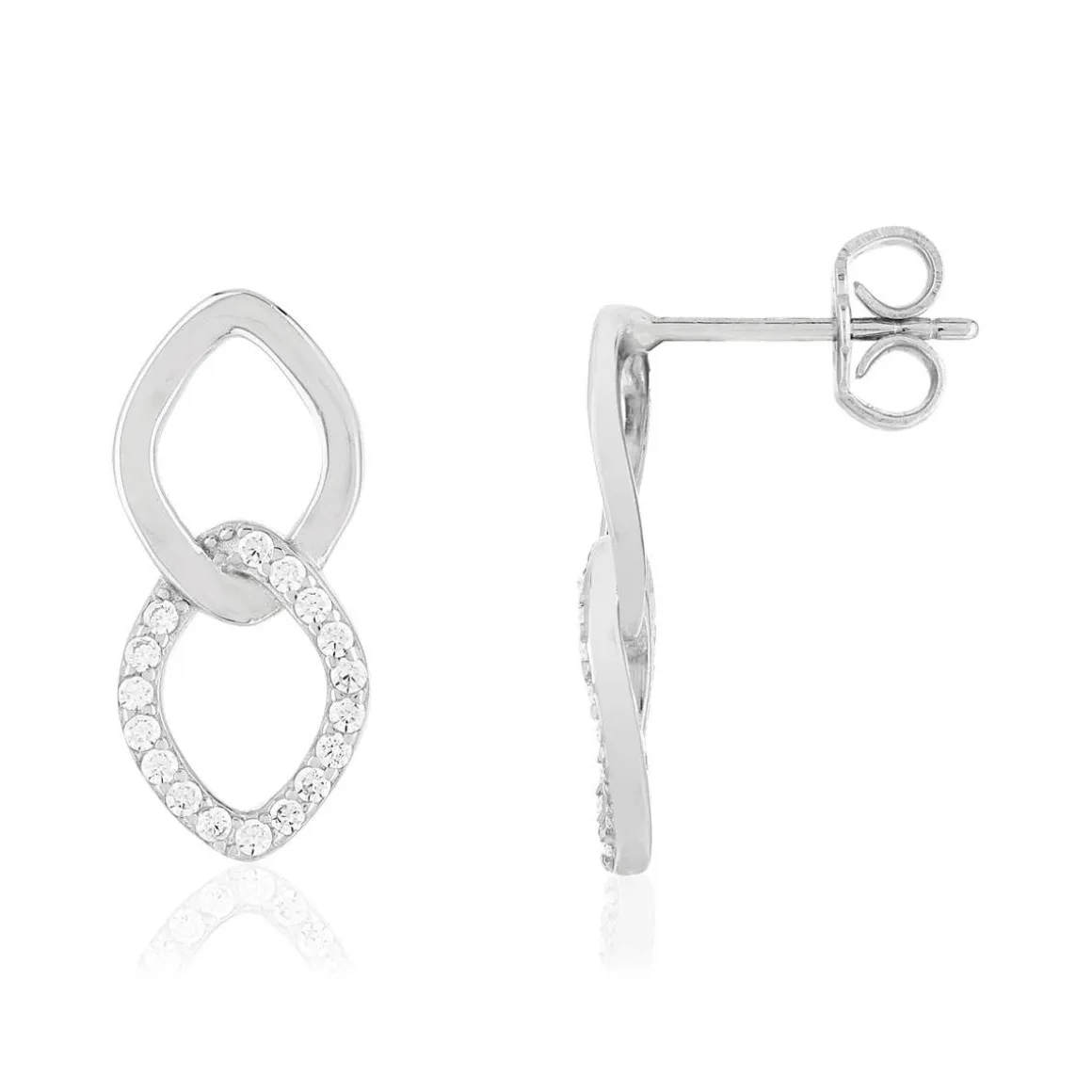 Boucles d'oreilles argent zirconias