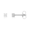 Boucles d'oreilles argent 925 zirconias serti 4 griffes