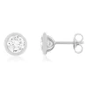 Boucles d'oreilles argent 925 zirconias serti clos