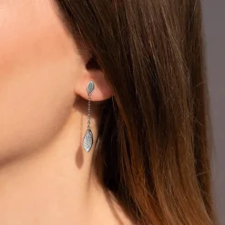 Boucles d'oreilles argent 925 zirconias