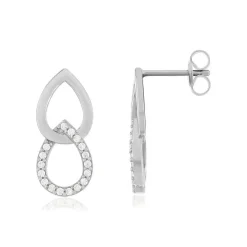 Boucles d'oreilles argent zirconias