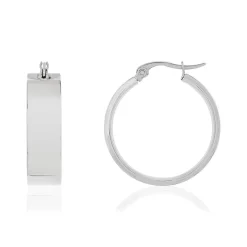 Boucles d'oreilles créoles acier 25 mm