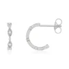 Boucles d'oreilles demi créoles argent 925 zirconias