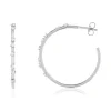 Boucles d'oreilles demi-créoles argent 925 et zirconias