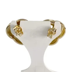 Boucles d'oreilles d'occasion  or 750 2 tons