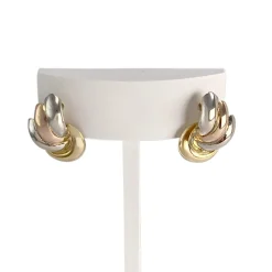 Boucles d'oreilles d'occasion 3 ors 750 fermoir clip