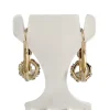 Boucles d'oreilles d'occasion 2 ors 750 spinelles synthétiques
