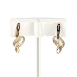 Boucles d'oreilles d'occasion 2 ors 585 diamants