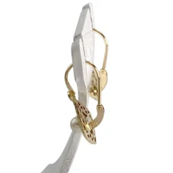 Boucles d'oreilles d'occasion or 750 jaune perle de culture