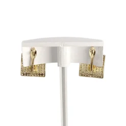 Boucles d'oreilles d'occasion or 750 jaune zirconias