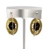 Boucles d'oreilles d'occasion or 750 jaune onyx