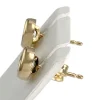 Boucles d'oreilles d'occasion or 750 jaune émeraudes