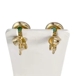 Boucles d'oreilles d'occasion or 750 jaune émeraudes