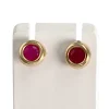 Boucles d'oreilles d'occasion or 750 jaune rubis