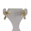 Boucles d'oreilles d'occasion or 750 jaunezirconias rubis
