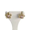 Boucles d'oreilles d'occasion or 750 jaune fleur