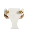 Boucles d'oreilles d'occasion or 750 jaune rubis