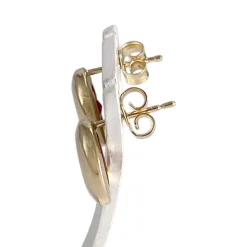 Boucles d'oreilles d'occasion or 750 jaune rubis