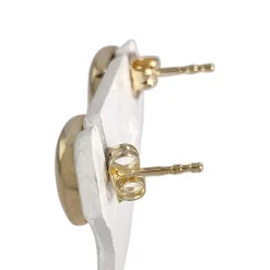 Boucles d'oreilles d'occasion or 750 jaune emeraude