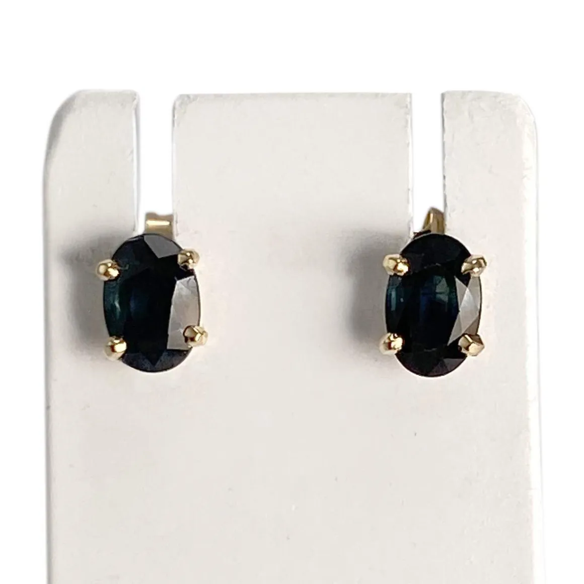 Boucles d'oreilles d'occasion or 750 jaune saphir