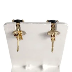 Boucles d'oreilles d'occasion or 750 jaune saphir