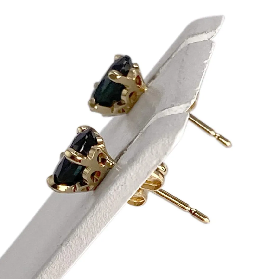Boucles d'oreilles d'occasion or 750 jaune saphir