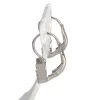Boucles d'oreilles d'occasion or 750 blanc zirconias