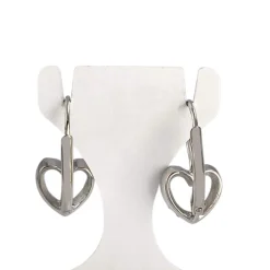 Boucles d'oreilles d'occasion or 750 blanc zirconias