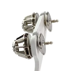 Boucles d'oreilles d'occasion or 750 blanc diamants
