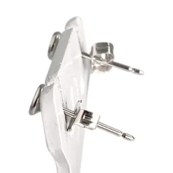 Boucles d'oreilles d'occasion or 750 blanc diamants