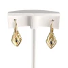 Boucles d'oreilles d'occasion  or 750 2 tons diamant saphir