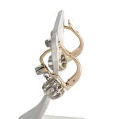 Boucles d'oreilles d'occasion 2 ors 750 diamants