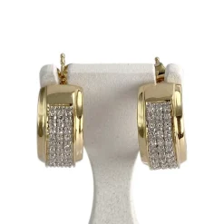 Boucles d'oreilles d'occasion 2 ors 750 diamants
