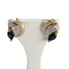 Boucles d'oreilles d'occasion 2 ors 750 saphir diamant
