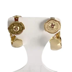 Boucles d'oreilles d'occasion or 750 jaune diamants